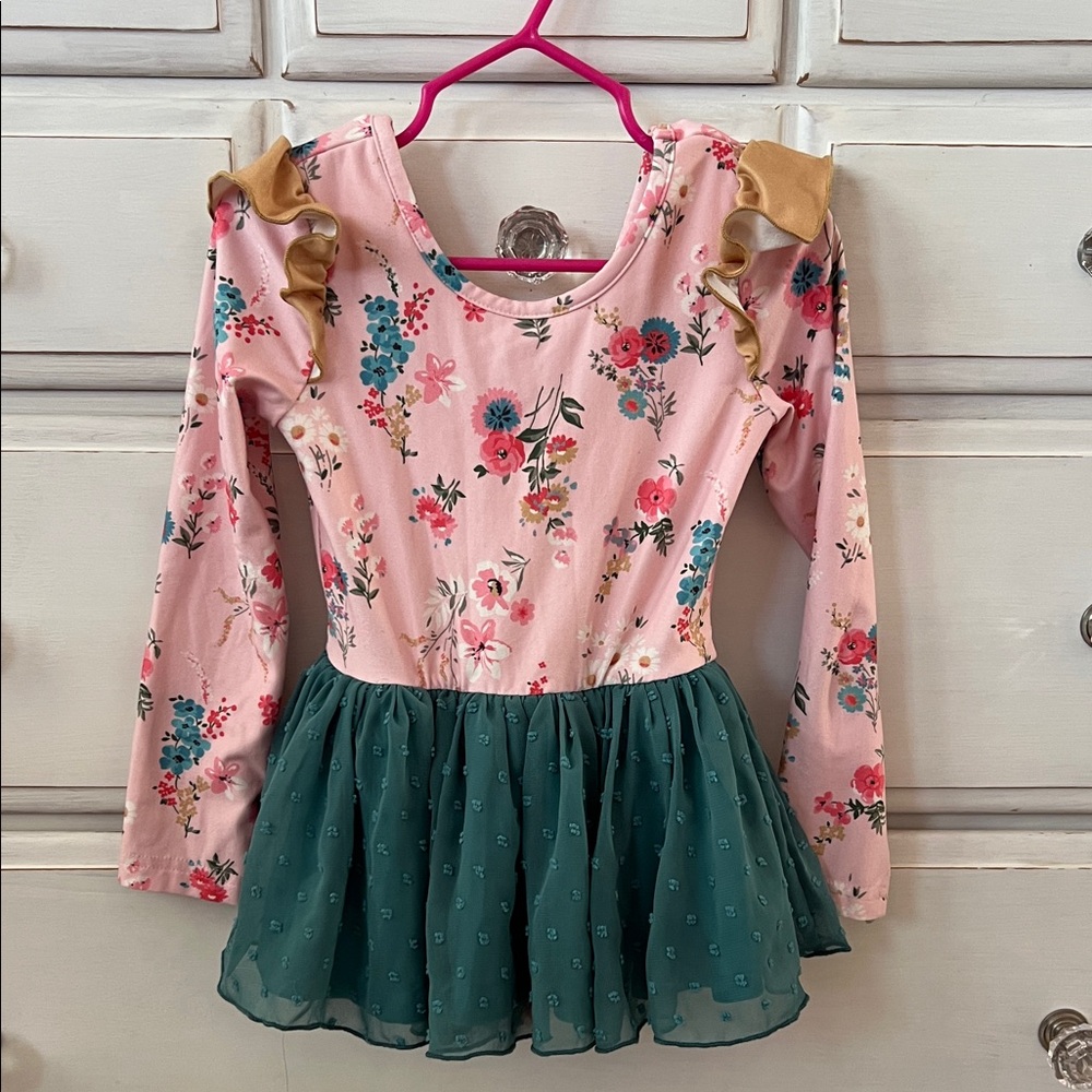 Cheeky Plum Floral Pink and Teal Dress